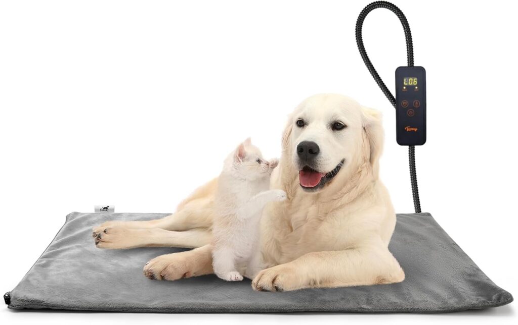Heated pet mats to soothe stiff joints before and after massage
