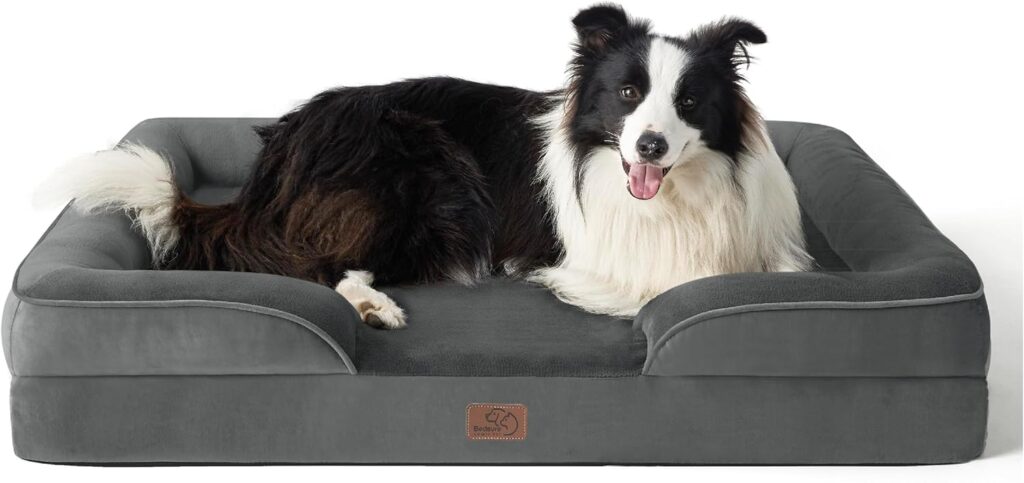 Orthopedic beds: Memory foam options provide joint support for less active dogs